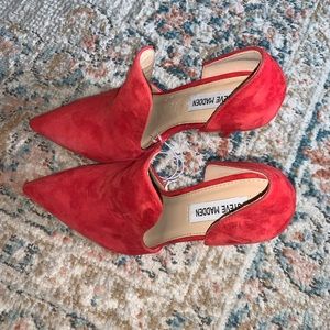 Steve Madden Red Darla Heels NWOT